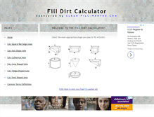 Tablet Screenshot of filldirtcalculator.com